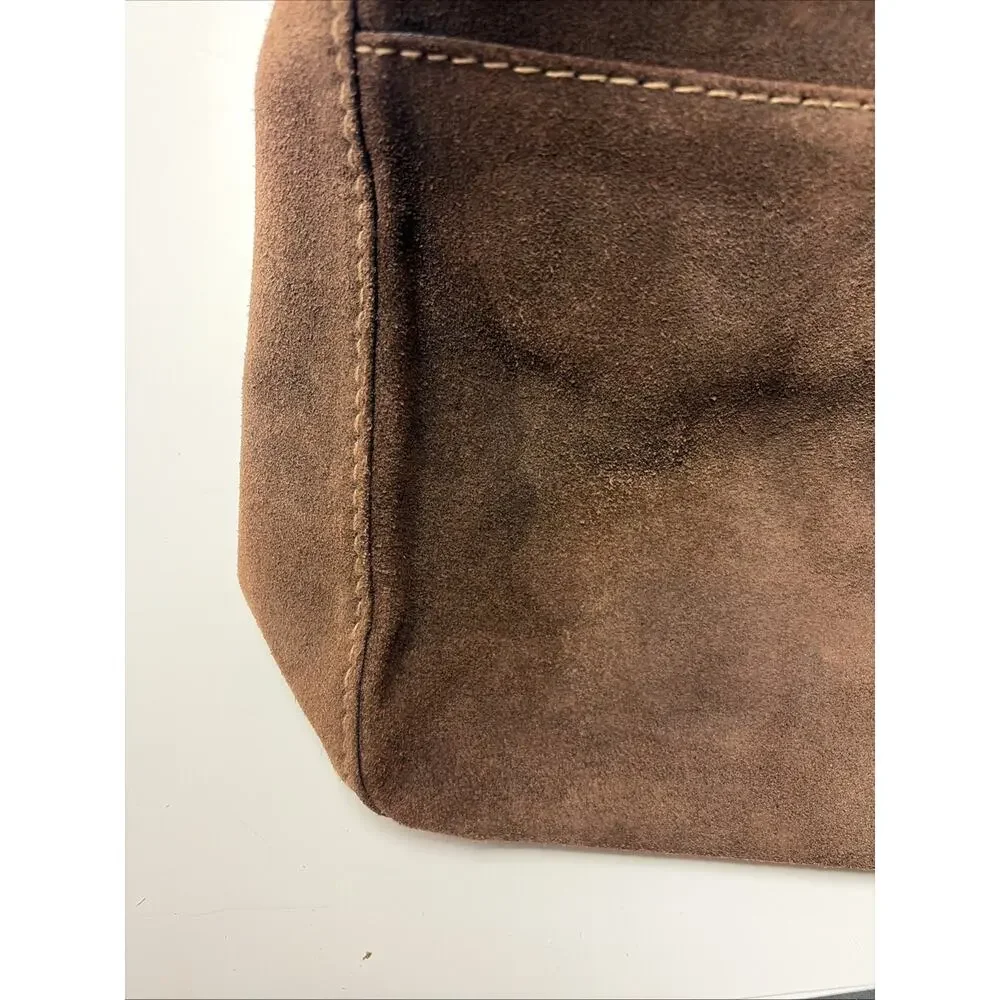 Ralph Lauren dark brown suede tote bag EUC - Picture 13 of 13